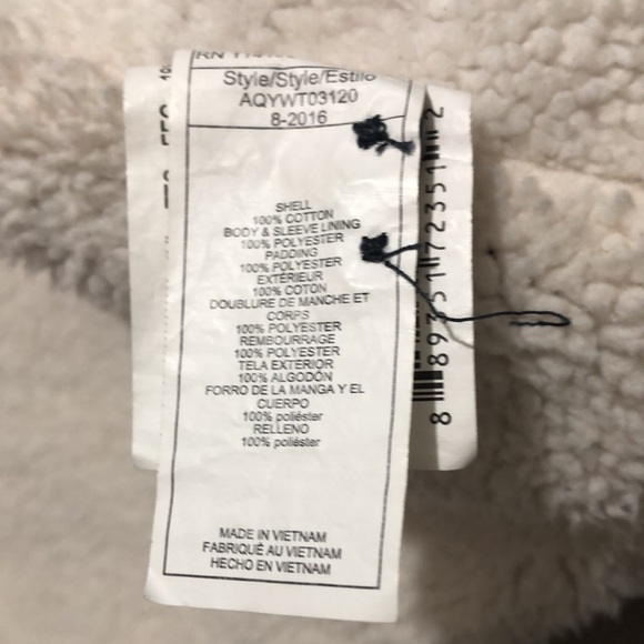 Quicksilver Sherpa Jacket Men 2XL Burgundy Plaid Cotton Polyester Lining Winter - Picture 12 of 12